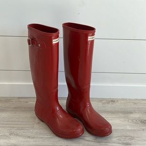 Red Hunter Boots Womens Size 9